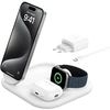 Image de Socle De Recharge 3-en-1 Magnétique Pliable Plastique Blanc 15w Belkin