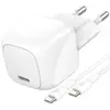 Image de Chargeur secteur usb-c 45w compatible power delivery avec câble usb-c 1m belkin blanc H4-WCA013kq1MWH-B6