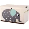 Image de Coffre à jouets - WEBER - Elephant - Enfant - 100% Polyester - Gris