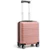 Image de Kono Valise Cabine 45x35x20cm Léger Valises de Voyage Trolley Rigide en ABS avec Bagages à Main à 4 roulettes et Serrure TSA Rose