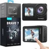 Image de AKASO Brave 7 4K Caméra Sport IPX8 10M Étanche Écran Tactile 30FPS 20MP EIS 2.0 110 WiFi 512GB Commande Vocale Support Micro Noir