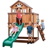 Image de Backyard Discovery Beacon Heights Maisonnette En Bois, Marron Cabane De Jardin Jeux De Role Exterieur Pour Enfant /