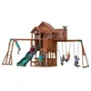 Image de Aire de jeux en bois - BACKYARD DISCOVERY - Skyfort II - Balançoire - Toboggan - Bac à sable