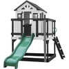 Image de Backyard Discovery Sweetwater Heights Maisonnette En Bois, Noire/blanche Cabane De Jardin Pour Enfants Jeux De Role