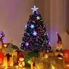 Image de Costway Sapin De Noël Arbre De Noël Artificiel Avec Lumières Led 180cm, 220 Nombre De Fibre