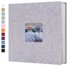 Image de Album Photo - 28x27cm - Couverture en lin - 40 pages - Gris