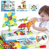 Image de Jouet Enfant 3 Ans - Clic Educ - Mosaique - 193 pièces - Perceuse Visseuse - Multicolore