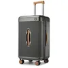 Image de Kono Valise de Voyage 66.5x40x30cm Rigide Valise Trolley Ultra Légère en ABS+PC Valise Cabine avec 4 roulettes et Serrure TSA Gris