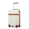 Image de Kono Valise Cabine Rigide Valise de Voyage 55x39x20cm Bagage Cabine a Main ABS+PC Légère Valise avec serrure TSA et 4 roues Crème