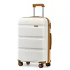 Image de Kono Valise Grande 76x49x30cm Valises de Voyage Rigide Enregistrement en Polypropylène à 4 roulettes avec Serrure TSA Intégré Crème