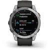 Image de Garmin Epix - Montre Gps De Sport Connectée - Acier, Silver Avec Bracelet Gris
