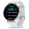 Image de Montre Connectée Garmin Venu 3 45mm En Acier Silver, Boîtier Blanc Et Bracelet En Silicone Blanc