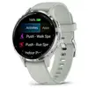 Image de Montre Connectée Garmin Venu 3s 41mm En Acier Silver, Boîtier Vert Sauge Et Bracelet En Silicone Vert Sauge