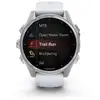 Image de Montre Connectée Garmin Fenix8 Amoled 43mm Acier Silver Avec Bracelet Blanc