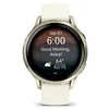 Image de Montre GPS connectée - GARMIN - Venu 4 - 41 mm (1 2) - Lunar Gold avec bracelet en silicone ivoire