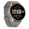 Image de Garmin venu 4 45 mm montre connectée boîtier argent bracelet silicone gris