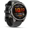 Image de Montre F nix 8 Pro 47 Mm Amoled Saphir Titane Gris Avec Bracelet Silicone Noir Garmin