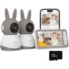 Image de 2K/3MP 5 Babyphone 2 Caméra BebePTZ 360° Baby Phone Vidéo connecté Smartphone Visiophone avec Alertes Intelligentes avec 32 go