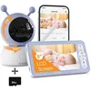 Image de 1080P 43 Babyphone caméra bébé avec app 360 ° PTZ suivi automatique audio bidirectionnel vision nocturne avec 64 go carte