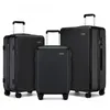 Image de Kono Set de 3 Valises de Voyage (55/64.5/74cm) Rigide Valise Trolley de Bagages Ultra Léger à 4 roulettes avec Serrure TSA Noir