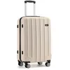Image de Kono Valise de Voyage Grande 77x49.5x30cm avec roulettes Rigide ABS + PC Bagage Approuve par Plus De 30 Compagnies Aeriennes Beige