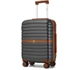 Image de Kono Valise Cabine Taille 55x40x20cm ABS+PC Rigide Petite Valise de Voyage avec 4 roulettes et Serrure Trolley de Voyage 36L Gris