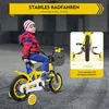 Image de Vélo enfants - OUKANING - 12 pouces - 3 à 6 ans-avec roues stables + panier - Jaune