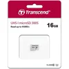 Image de Carte mémoire flash TRANSCEND 300S - 16 Go - UHS-I U1 / Class10 - Micro SDHC