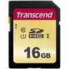 Image de Carte SD 16GB UHS-I U1 - TRANSCEND - 500S - Jusquà 95 Mo/s - Jusquà 60 Mo/s