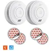 Image de (Lot de 2) Détecteur de fumée - Pile 10 ans scellée - Connecté Wifi - Normes CE et EN + Kit de fixation magnétique