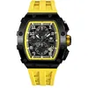 Image de Montre Bracelet Tsar Bomba TB8204Q07 - CHRONO QUARTZ PVD NOIR SILICONE JAUNE
