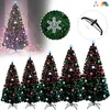 Image de Sapin de Noël - XMTECH - 180cm - PVC - Fibre Optique colorée - Support en métal