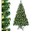 Image de Sapin de Noël artificiel - HENGMEI - 180 cm - Éclairage LED - PVC de haute qualité - Réutilisable