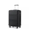 Image de Kono Valise Cabine Moyenne Taille 65x44x25.5cm Valise Bagage a Main Rigide ABS Valise de Voyage à 4 roulettes et Serrure TSA Noir