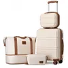 Image de Kono Set de 4 Valises de Voyage Rigide Bagage Cabine 51.5x38x21cm avec Portable Vanity Case + Pliable Sac de Voyage pour