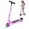 Image de Trottinette Electrique Enfants 6-10 Ans - LED - néons colorés - Hauteur Réglables Cadeau idéal-YD531-Rose