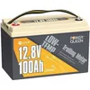 Image de 12V100Ah Batterie véhicule Batterie Lithium LiFePO4 protection de froid pour Moteur Bateau Remorque-1280Wh - BMS100A - PowerQueen
