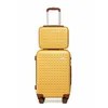 Image de Kono Set de 2 Valises Cabine 55x38x24cm Ultra Légère Valises de Voyage à 4 roulettes + Serrure TSA&Portable Vanity Case