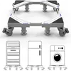 Image de DEWEL Support de machine à laver avec 4 Roues Base de Réfrigérateur de lave-linge et sèche-linge Réglable en longueur 45cm-69cm