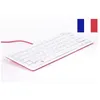 Image de Clavier - RASPBERRY PI - AZERTY - Blanc / Framboise - USB - Touche Super