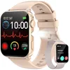 Image de IOWODO Montre Connectée Femme Appeler/répondre 100 modes Sport Etanche Podomètre Smartwatch pour iOS Android Samsung Rose