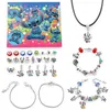 Image de Calendrier de lAvent 2025 Noël Animé Bracelet Calendrier Noël DIY Bracelet Kit 24 Jours Forme De Dessin Kit De Fabrication