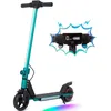 Image de Trottinette Électrique Pliable 150W Verte - 12 km/h Portée 80kg Double Freinage - Pour Enfants et Adolescents (130-160 cm)