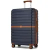 Image de Kono Valise de Voyage Grande Taille 76.5x50.5x29cm ABS+PC Rigide Valise avec 4 roulettes et Serrure Trolley de Voyage 94L Marine