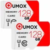 Image de 2PCS Qumox Carte Mémoire micro sd sdxc 128Go TF 128G 128GB classe 10 80Mo/s pour Samsung Huawei Xiaomi portable tablette