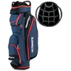 Image de Sac de Golf - COSTWAY - 14 Compartiments - 8 Poches - Capuche Anti-Pluie - Isotherme en Nylon Marine