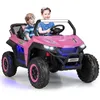 Image de COSTWAY Voiture Electrique Enfant 12V/7Ah 2-4 km/h 2 Place Télécommande 24G pour 3-8 Ans MP3 USB Radio Lumineux Klaxon
