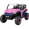 Image de Voiture electrique enfant 12 v avec 2 places et télécommande 2,4g, quad électrique avec démarrage lent pour 3-8 ans,vitesses 2-4 kmh,ceinture de sécurité charge 59kg 118x74x71cm rose