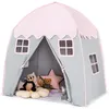 Image de GOPLUS Tente de Jeu pour Enfants avec Espaces Spacieux et Intimes pour 3 Enfants de 3 + Ansavec Sac de TransportRose+Gris