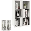Image de Costway Bibliothèque À 3 Niveaux Lot De 2 Avec 6 Compartiments